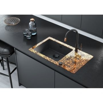 Chiuveta bucatarie incastrata Deante Capella Precious Brass - Dimensiune 860x500 mm