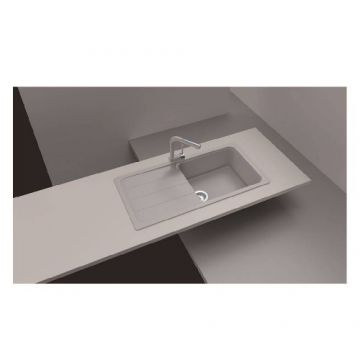 Chiuveta bucatarie Schock Formhaus D-100L, sabbia + cos scurgere ajustabil cadou - Dimensiune 1000x500 mm
