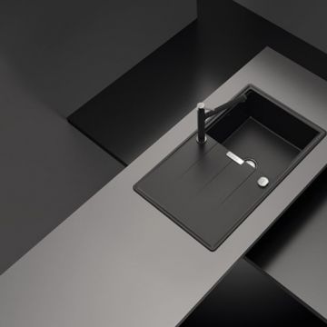 Chiuveta bucatarie Schock Tia D-100 + cos scurgere ajustabil cadou - Dimensiune 860x500 mm