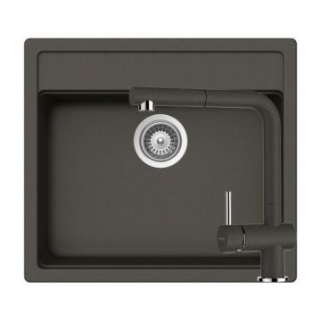 Chiuveta De Bucatarie Granit - Schock NEMO N-100 + baterie EPOS Extensibila - Culoare asphalt