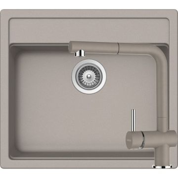 Chiuveta De Bucatarie Granit - Schock NEMO N-100 + baterie EPOS Extensibila - Culoare beton