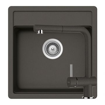 Chiuveta De Bucatarie Granit - Schock NEMO N-100S + baterie EPOS Extensibila - Culoare asphalt