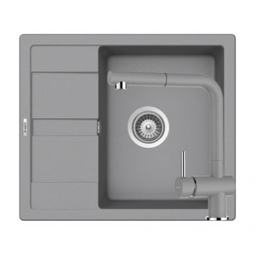 Chiuveta De Bucatarie Granit - Schock RONDA D-100 + baterie EPOS Extensibila - Culoare croma