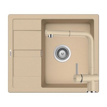 Chiuveta De Bucatarie Granit - Schock RONDA D-100 + baterie EPOS Extensibila - Culoare moonstone