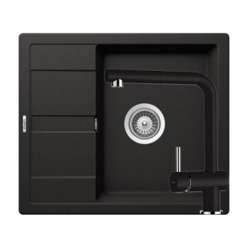 Chiuveta De Bucatarie Granit - Schock RONDA D-100 + baterie EPOS Extensibila - Culoare Nero