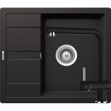 Chiuveta De Bucatarie Granit - Schock RONDA D-100 + baterie EPOS Extensibila - Culoare Nero