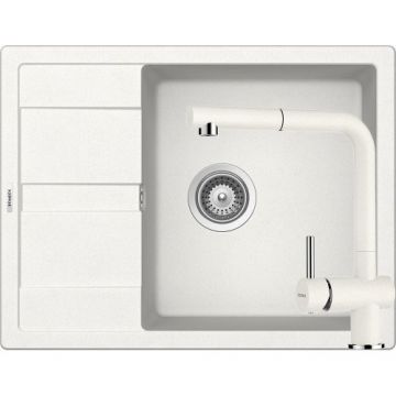 Chiuveta De Bucatarie Granit - Schock RONDA D-100L + baterie EPOS Extensibila - Culoare alpina