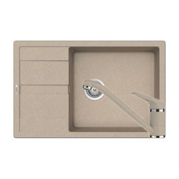 Chiuveta De Bucatarie Granit - Schock RONDA D-100XL + baterie COSMO - Culoare Sabbia