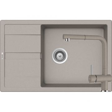 Chiuveta De Bucatarie Granit - Schock RONDA D-100XL + baterie EPOS Extensibila - Culoare beton