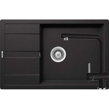 Chiuveta De Bucatarie Granit - Schock RONDA D-100XL + baterie EPOS Extensibila - Culoare Nero