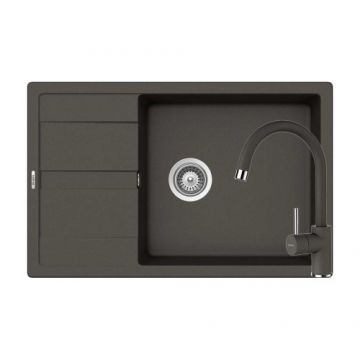 Chiuveta De Bucatarie Granit - Schock RONDA D-100XL + baterie PLUTOS - Culoare asphalt