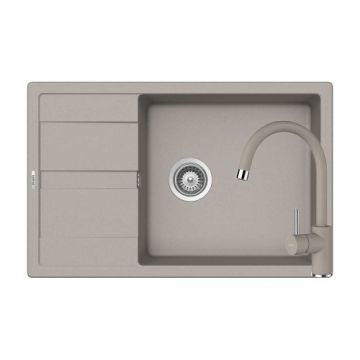 Chiuveta De Bucatarie Granit - Schock RONDA D-100XL + baterie PLUTOS - Culoare beton