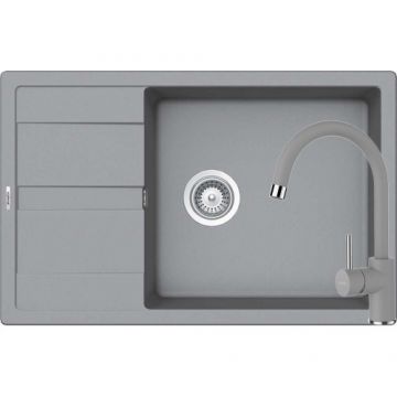 Chiuveta De Bucatarie Granit - Schock RONDA D-100XL + baterie PLUTOS - Culoare croma