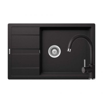 Chiuveta De Bucatarie Granit - Schock RONDA D-100XL + baterie PLUTOS - Culoare Nero