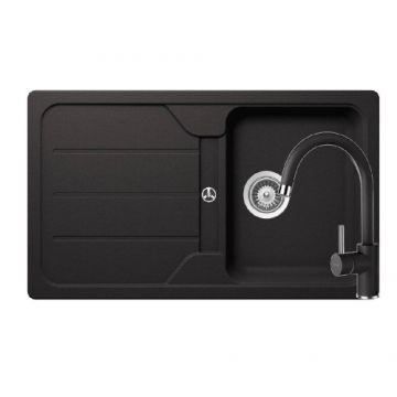 Chiuveta Schock Formhaus D-100 + baterie Plutos - Culoare Nero