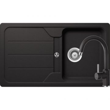 Chiuveta Schock FORMHAUS D-100 + baterie PLUTOS - Culoare Nero