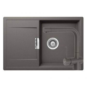 Chiuveta Schock Mono D-100 + baterie Laios - Culoare silverstone