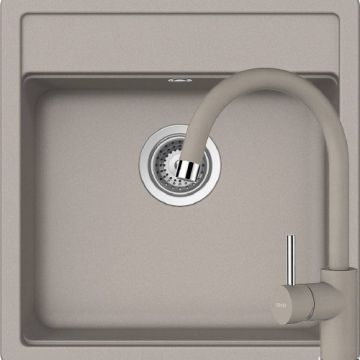 Chiuveta Schock Nemo N-100S + baterie Plutos - Culoare betton Chiuveta Schock Nemo N-100S + baterie Plutos - Culoare betton