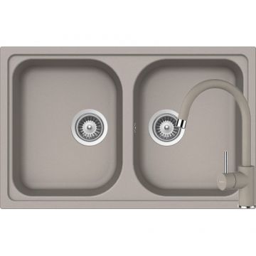 Chiuveta Schock VIOLA N-200S + BATERIE PLUTOS - Culoare betton