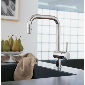 Baterie bucatarie Grohe Minta,crom,furtunuri flexibile-32488000