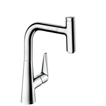 Baterie bucatarie Hansgrohe M5115-H220  ComfortZone 220  dus extractibi  crom