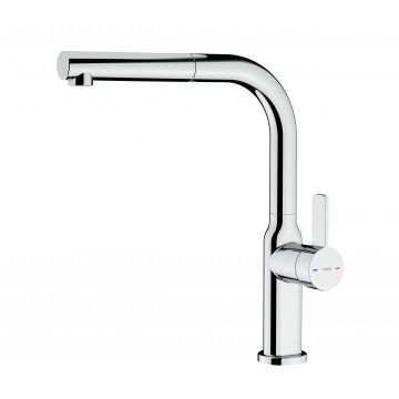 Baterie bucatarie Teka Oval 938  dus extractibil  crom