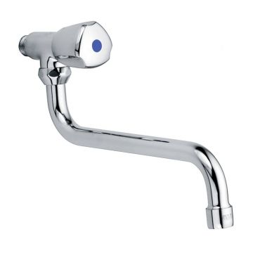 Baterie chiuveta bucatarie pentru apa rece sau mixta Kludi Standard montare pe perete, crom lucios Baterie chiuveta bucatarie pentru apa rece sau mixta Kludi Standard montare pe perete, crom lucios