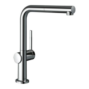 Baterie de bucatarie, Hansgrohe, Talis M54 270, cu pipa extractibila, 1 jet, crom