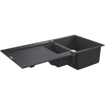 Chiuveta bucatarie Grohe K500 60 -C cu doua cuve inegale  1000x500mm  compozit  granite black