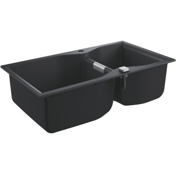 Chiuveta bucatarie Grohe K700 100 -C cu doua cuve  900x500mm  compozit  granite black