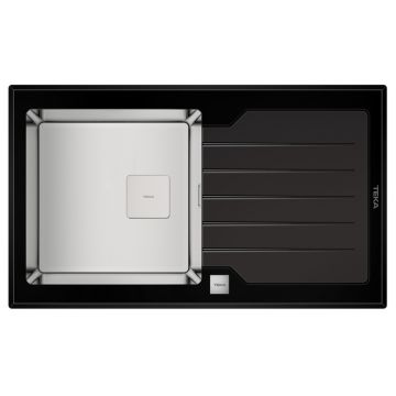 Chiuveta bucatarie Teka Premium RS15 1B 1D 86  860x510cm  inox + sticla neagra