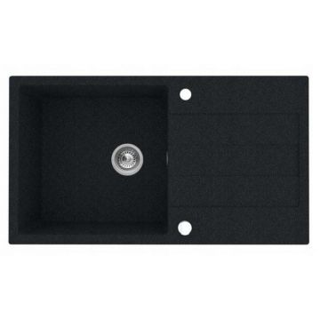 Chiuveta de Bucatarie 070053001 Sparta Plus 78x48 1B 1D Carbon Negru