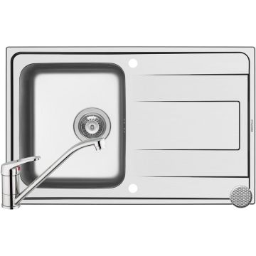 Pachet chiuveta ALEA 1B 1D LN + Baterie ACCEL Inox