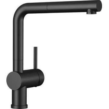 Baterie bucatarie Blanco Linux-S cu dus extractibil  negru mat