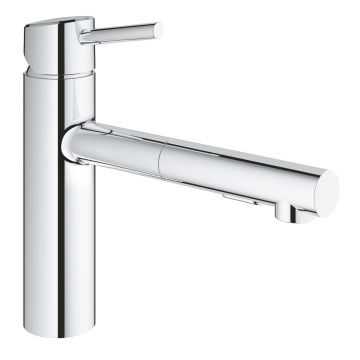 Baterie bucatarie Grohe Concetto cu dus dual spray extractibil  crom