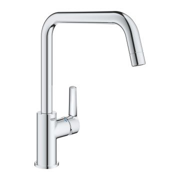Baterie bucatarie Grohe Start cu pipa U  crom