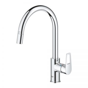 Baterie bucatarie Grohe StartLoop cu dus extractibil  crom