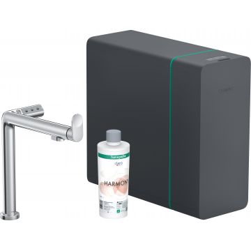 Baterie bucatarie Hansgrohe Aqittura M91 cu sistem de filtrare SodaSystem 240  crom