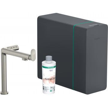 Baterie bucatarie Hansgrohe Aqittura M91 cu sistem de filtrare SodaSystem 240  inox