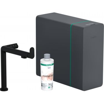 Baterie bucatarie Hansgrohe Aqittura M91 cu sistem de filtrare SodaSystem 240  negru mat