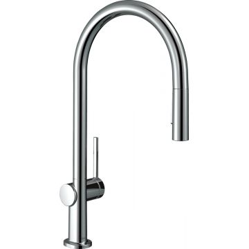 Baterie bucatarie Hansgrohe Talis M54 210  dus extractibil cu 2 tipuri de jet  crom