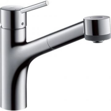 Baterie bucatarie Hansgrohe Talis S  dus extractibil  crom