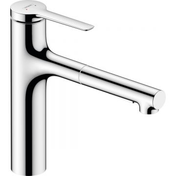 Baterie bucatarie Hansgrohe Zesis M33 cu pipa extractibila  ComfortZone 160  sBox  crom