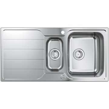 Chiuveta bucatarie Grohe K500 60 -S cu doua cuve inegale  1000x500mm  inox satinat