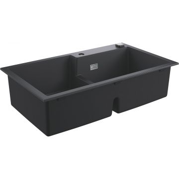 Chiuveta bucatarie Grohe K500 90 -C cu doua cuve  860x500mm  compozit  granite black