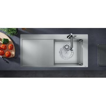 Chiuveta bucatarie Hansgrohe S715-F450  1045x510mm  picurator stanga  inox