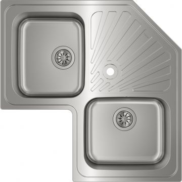 Chiuveta bucatarie Teka Classic Angular 2B de colt  830 x 830mm  inox