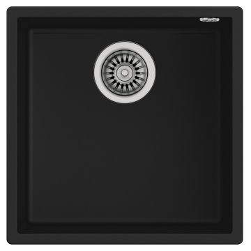 Chiuveta bucatarie Teka Maestro Square 40.40 TG  440x440mm  montare sub blat  Tegranite Black