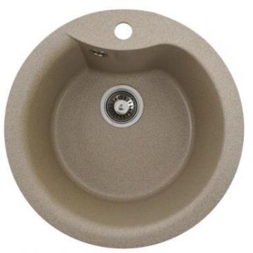 Chiuveta de Bucatarie 480 TURAS Rotunda Compozit Nisip Bej