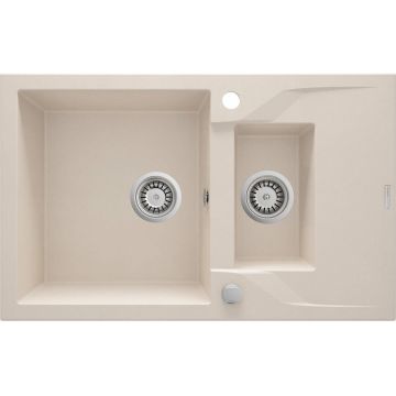 Chiuvetă din granit, 1,5-cuve cu picurător, Andante, ZQN_5513
